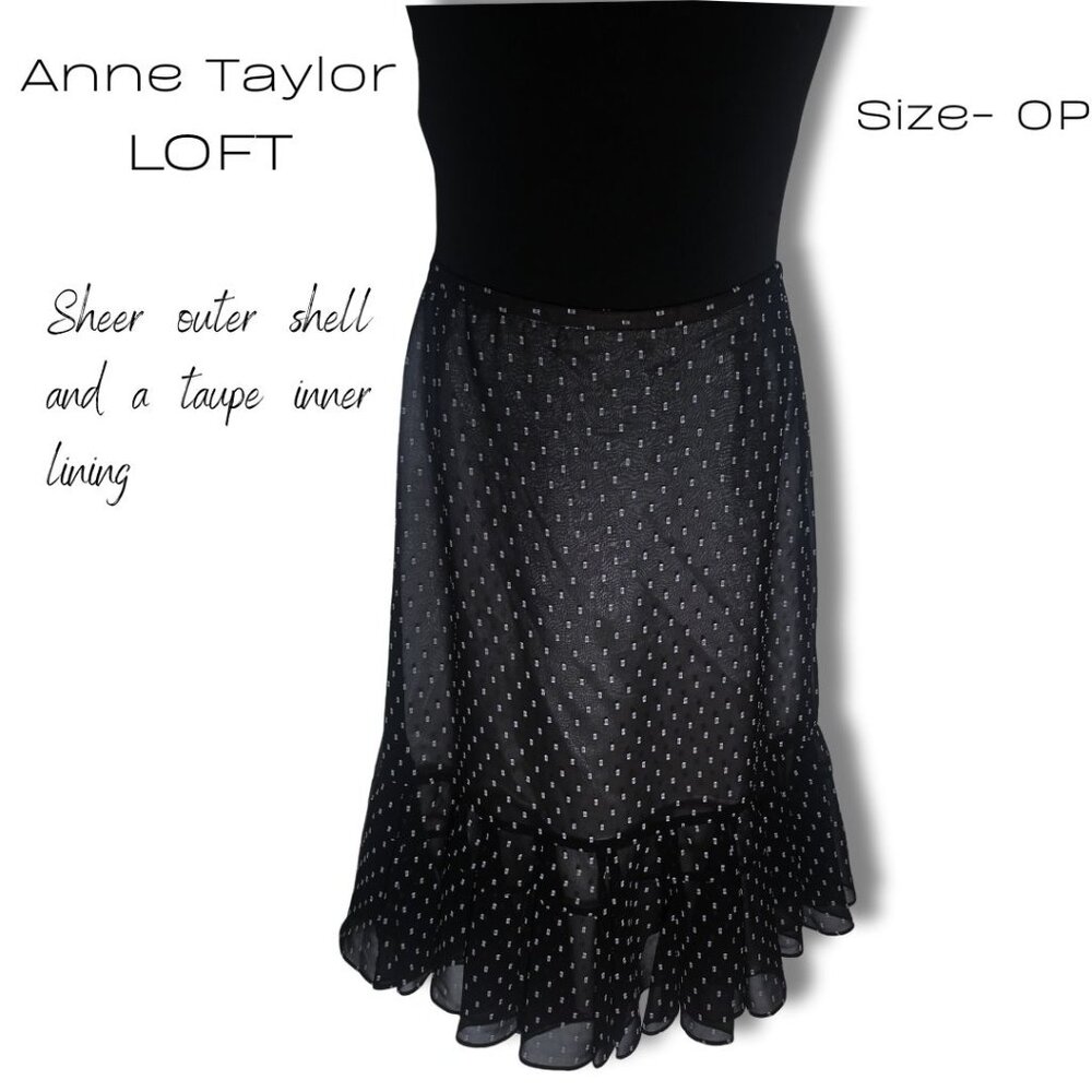 Ann Taylor LOFT -  0P -  sheer skirt